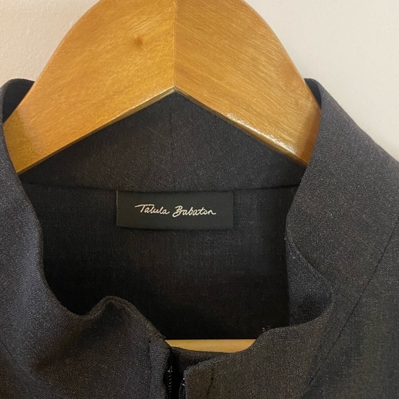 Talula Babaton Aritzia Wool Blend Dark Gray Stand Neck Zip Blazer - Picture 2 of 10